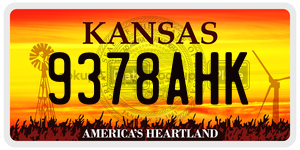 9378AHK  license plate in KS