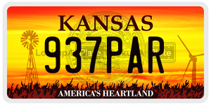 937PAR  license plate in KS