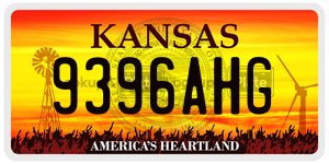 9396AHG  license plate in KS