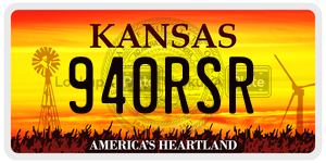 940RSR  license plate in KS
