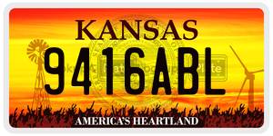 9416ABL  license plate in KS