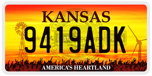 9419ADK  license plate in KS