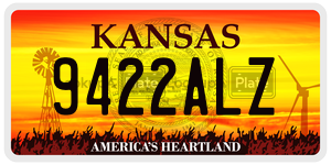 9422ALZ  license plate in KS