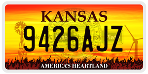 9426AJZ  license plate in KS