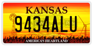 9434ALU  license plate in KS