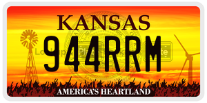 944RRM  license plate in KS
