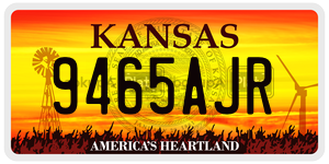 9465AJR  license plate in KS