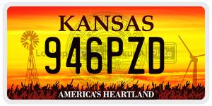 946PZD  license plate in KS