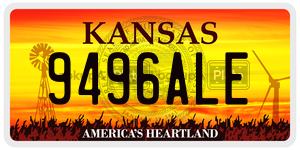 9496ALE  license plate in KS