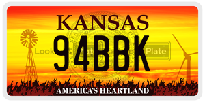 94BBK  license plate in KS