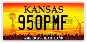 950PMF  license plate in KS