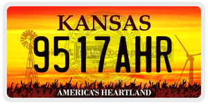 9517AHR  license plate in KS