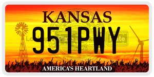 951PWY  license plate in KS