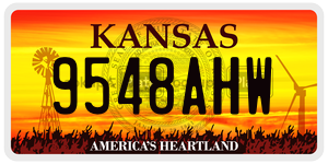 9548AHW  license plate in KS