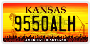 9550ALH  license plate in KS