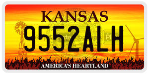 9552ALH  license plate in KS
