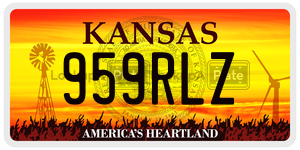 959RLZ  license plate in KS
