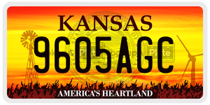 9605AGC  license plate in KS