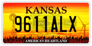 9611ALX  license plate in KS