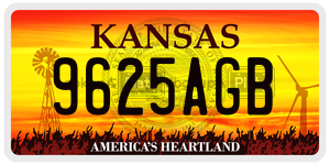 9625AGB  license plate in KS