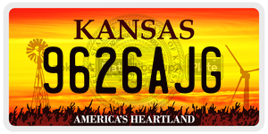 9626AJG  license plate in KS