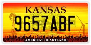 9657ABF  license plate in KS