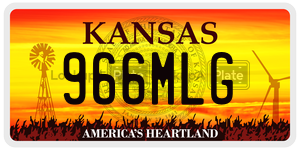 966MLG  license plate in KS