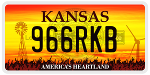 966RKB  license plate in KS