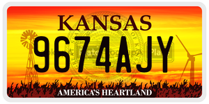 9674AJY  license plate in KS