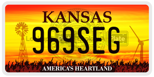 969SEG  license plate in KS