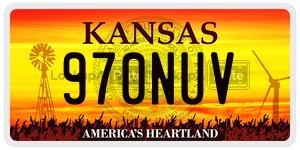 970NUV  license plate in KS