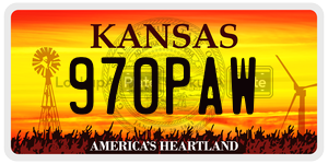 970PAW  license plate in KS