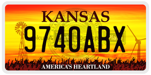 9740ABX  license plate in KS