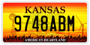 9748ABM  license plate in KS