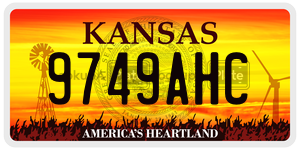 9749AHC  license plate in KS