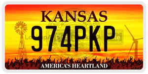 974PKP  license plate in KS