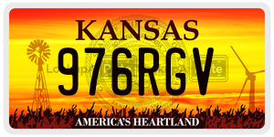 976RGV license plate in Kansas