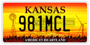 981MCL  license plate in KS