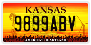 9899ABV  license plate in KS