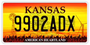 9902ADX license plate in Kansas