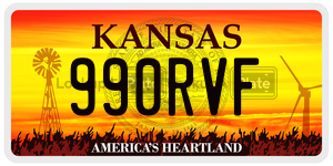 990RVF  license plate in KS