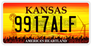 9917ALF  license plate in KS