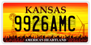 9926AMC  license plate in KS