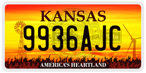 9936AJC  license plate in KS