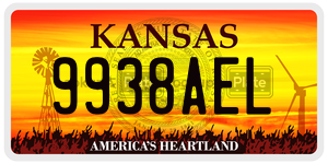 9938AEL  license plate in KS