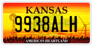 9938ALH  license plate in KS