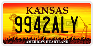 9942ALY  license plate in KS