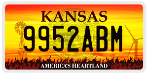 9952ABM  license plate in KS