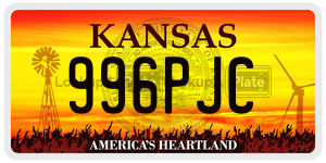 996PJC  license plate in KS