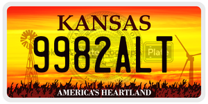 9982ALT  license plate in KS